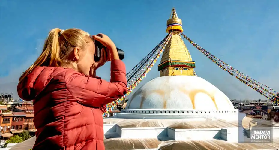 Capturing the beauty of Boudhanath stupa in Kathmandu
