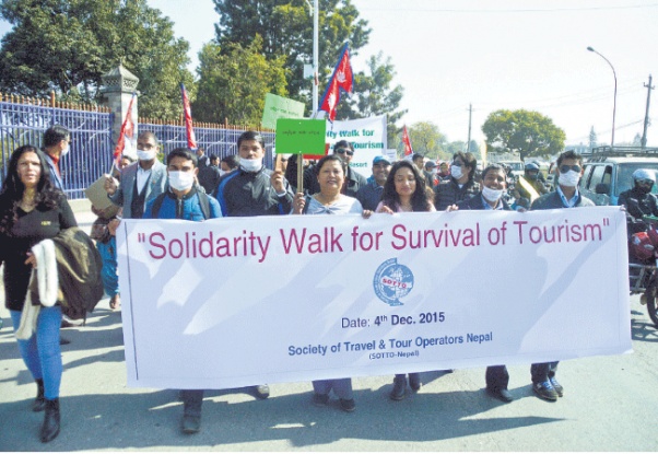 Solidarity rally for the Survival of Tourism in Nepal